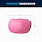 Flash Furniture Bean Bag Chair, 42 in W 42" L 19" H DG-BEAN-LARGE-SOLID-PK-GG - alternate 10